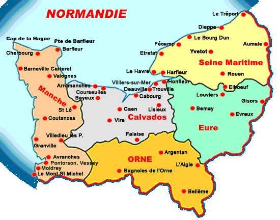 Normandia cartina