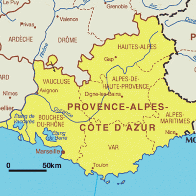 Provence france map printable